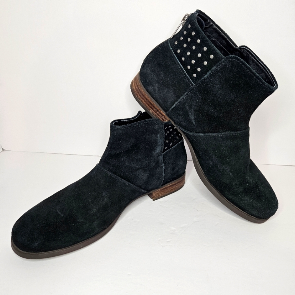 UGG Koolaburra Womens Suede Leather Studded Ankle Booties Sz 8.5 BK Western Boho